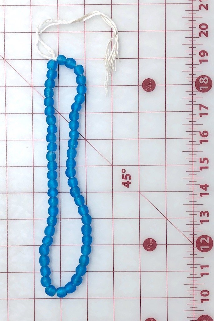Recycled Glass Beads - Dark Aqua Blue-ThisBlueBird - Modern Vintage