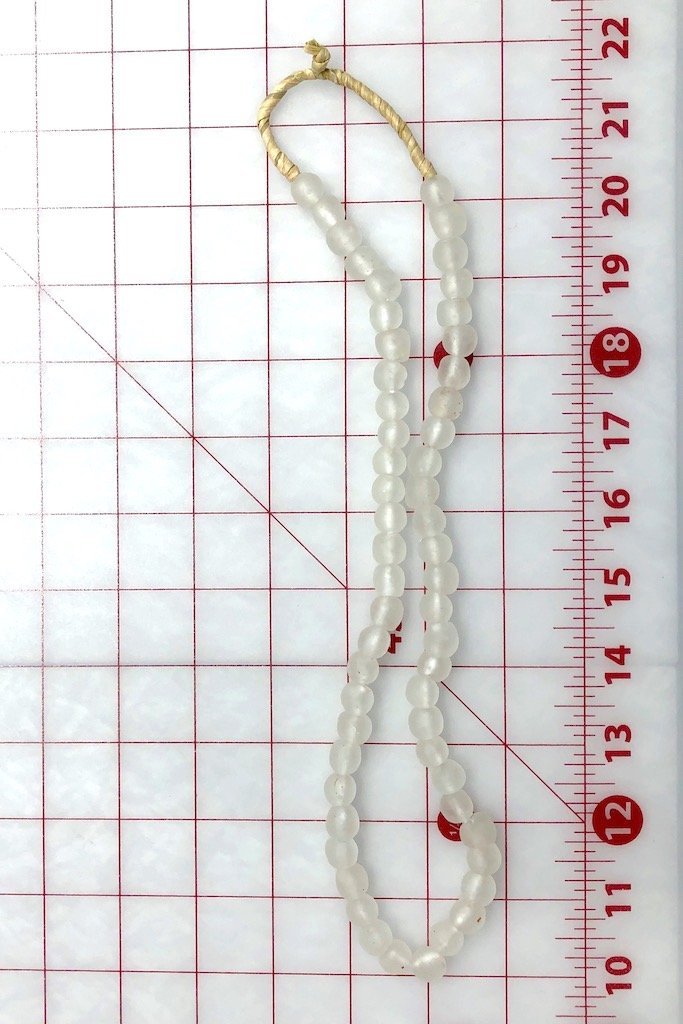 Recycled Glass Beads - Frosted White-ThisBlueBird - Modern Vintage