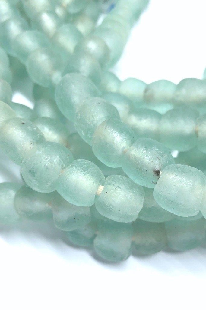 Recycled Glass Beads - Light Aqua Blue-ThisBlueBird - Modern Vintage