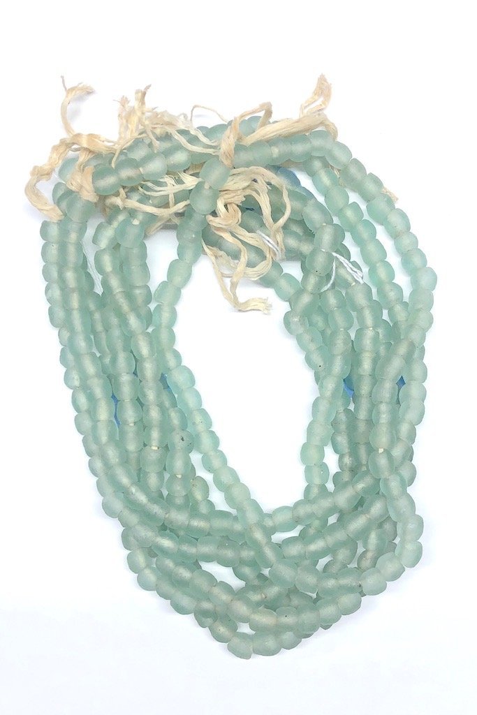 Recycled Glass Beads - Light Aqua Blue-ThisBlueBird - Modern Vintage