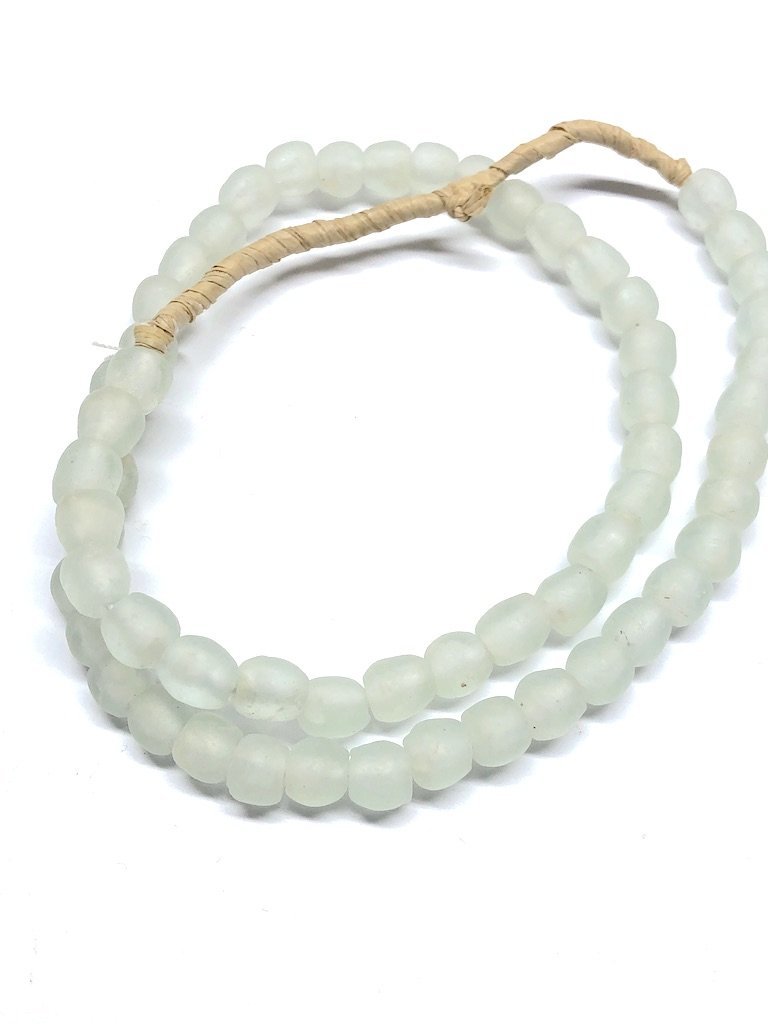 Recycled Glass Beads - Pale Aqua Blue-ThisBlueBird - Modern Vintage