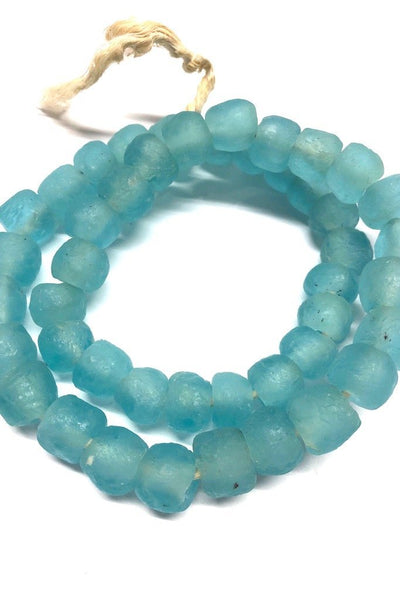 Recycled Glass Beads - Turquoise Blue-ThisBlueBird - Modern Vintage