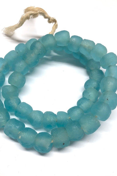 Recycled Glass Beads - Turquoise Blue-ThisBlueBird - Modern Vintage