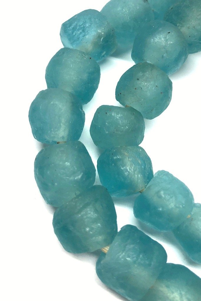 Recycled Glass Beads - Turquoise Blue-ThisBlueBird - Modern Vintage