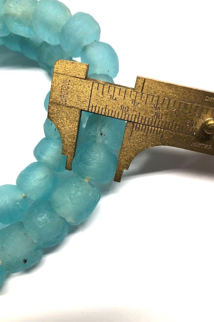 Recycled Glass Beads - Turquoise Blue-ThisBlueBird - Modern Vintage