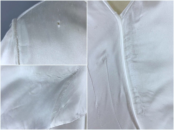 Vintage 1920s Art Deco Bias Cut Satin Wedding Dress-ThisBlueBird