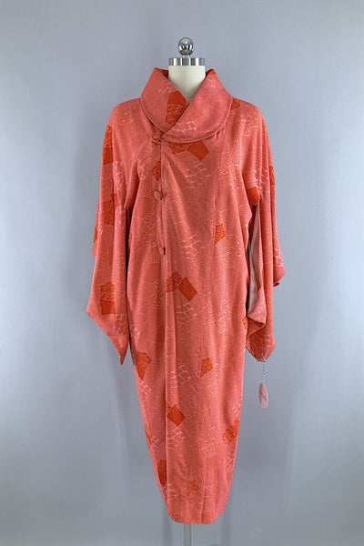 Vintage 1930s Forest Green Silk Kimono Robe-ThisBlueBird