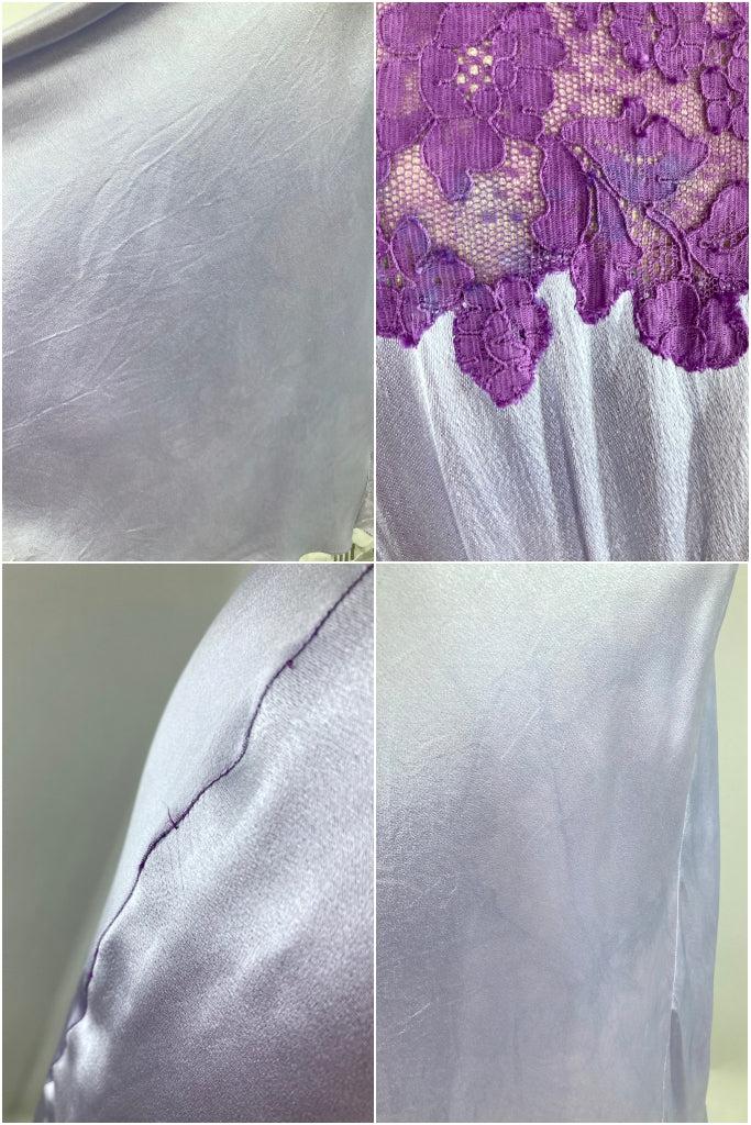 Vintage 1930s Lavender Satin Gown-ThisBlueBird