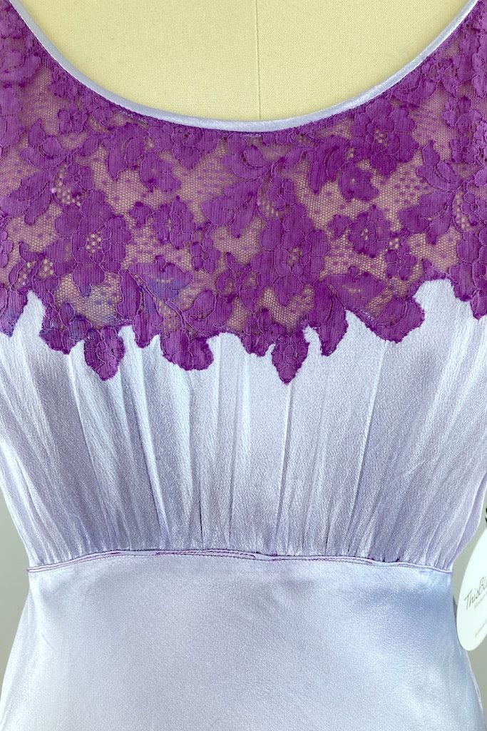 Vintage 1930s Lavender Satin Gown-ThisBlueBird