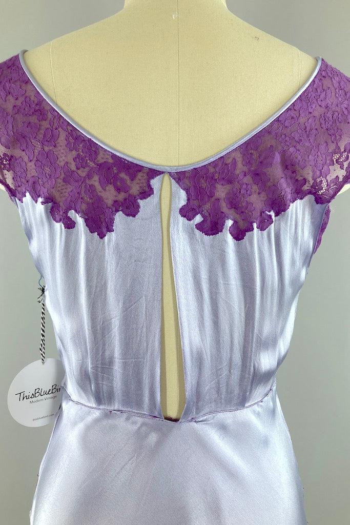 Vintage 1930s Lavender Satin Gown-ThisBlueBird