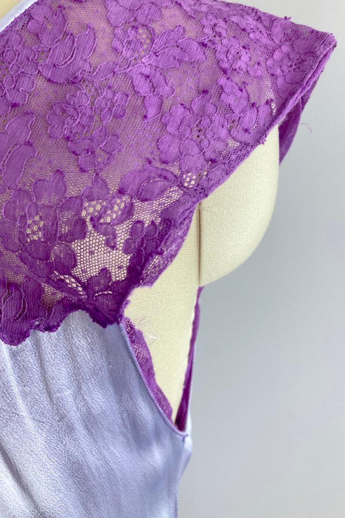 Vintage 1930s Lavender Satin Gown-ThisBlueBird