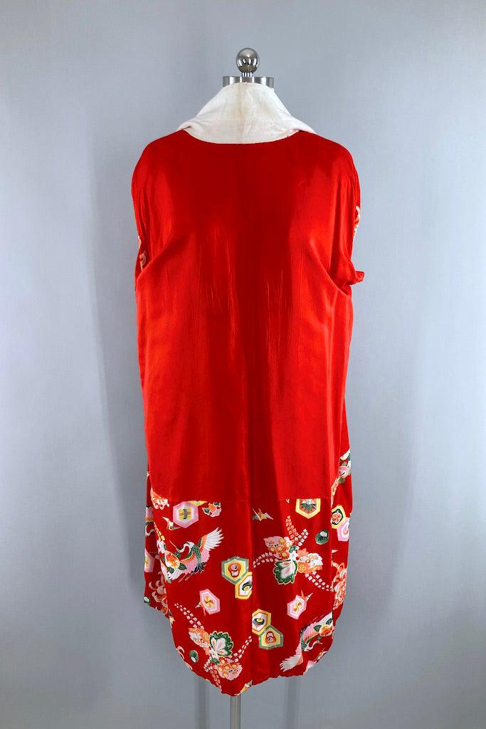 Vintage 1930s Red Kimono Robe-ThisBlueBird