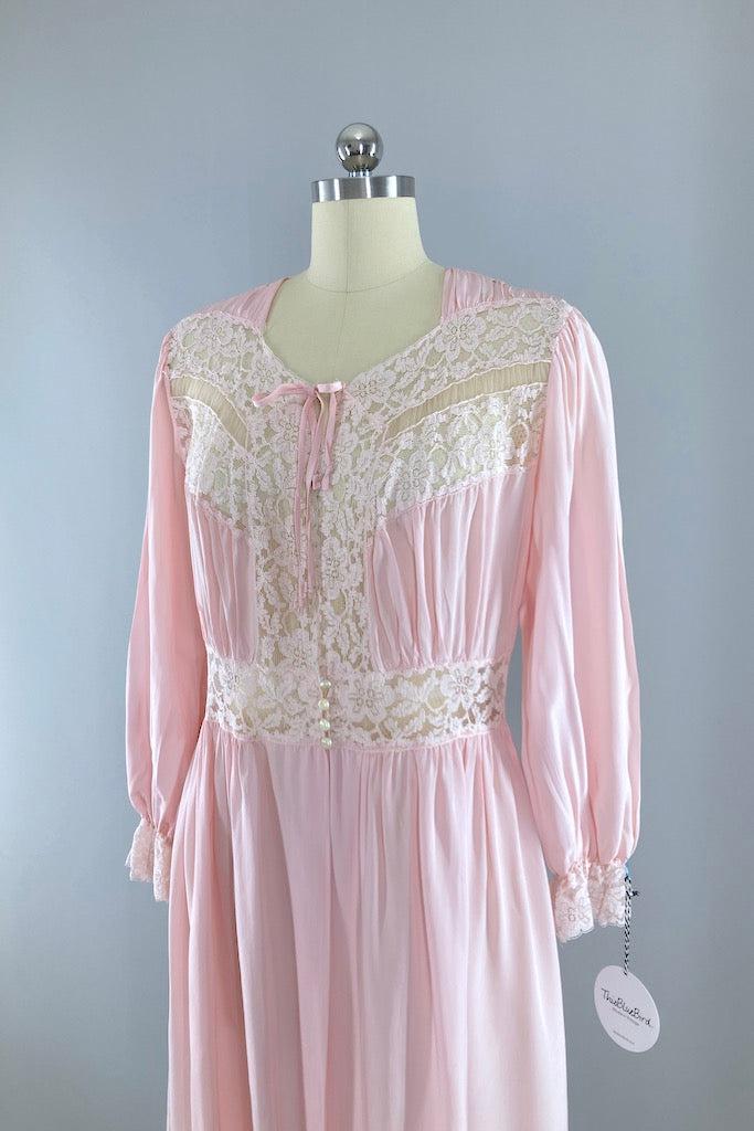 Vintage 1940s Pastel Pink Robe-ThisBlueBird