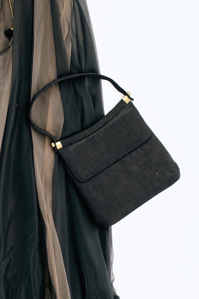 Vintage 1950s Black Handbag-ThisBlueBird - Modern Vintage