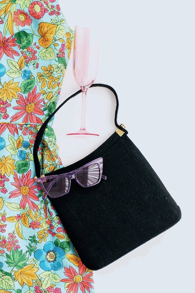 Vintage 1950s Black Handbag-ThisBlueBird - Modern Vintage