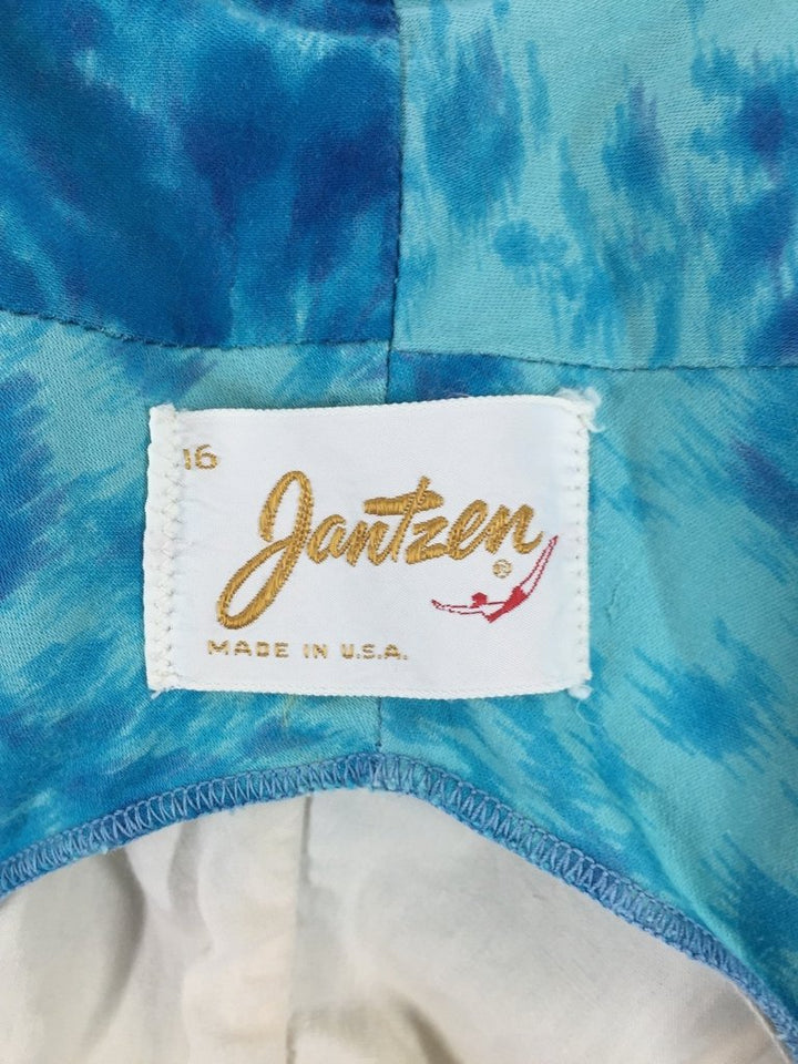 Vintage 1950s Blue Cotton Jantzen Swimsuit - ThisBlueBird