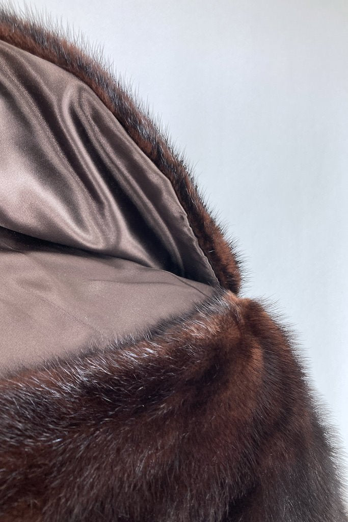 Vintage 1950s Dark Brown Fur Stole-ThisBlueBird