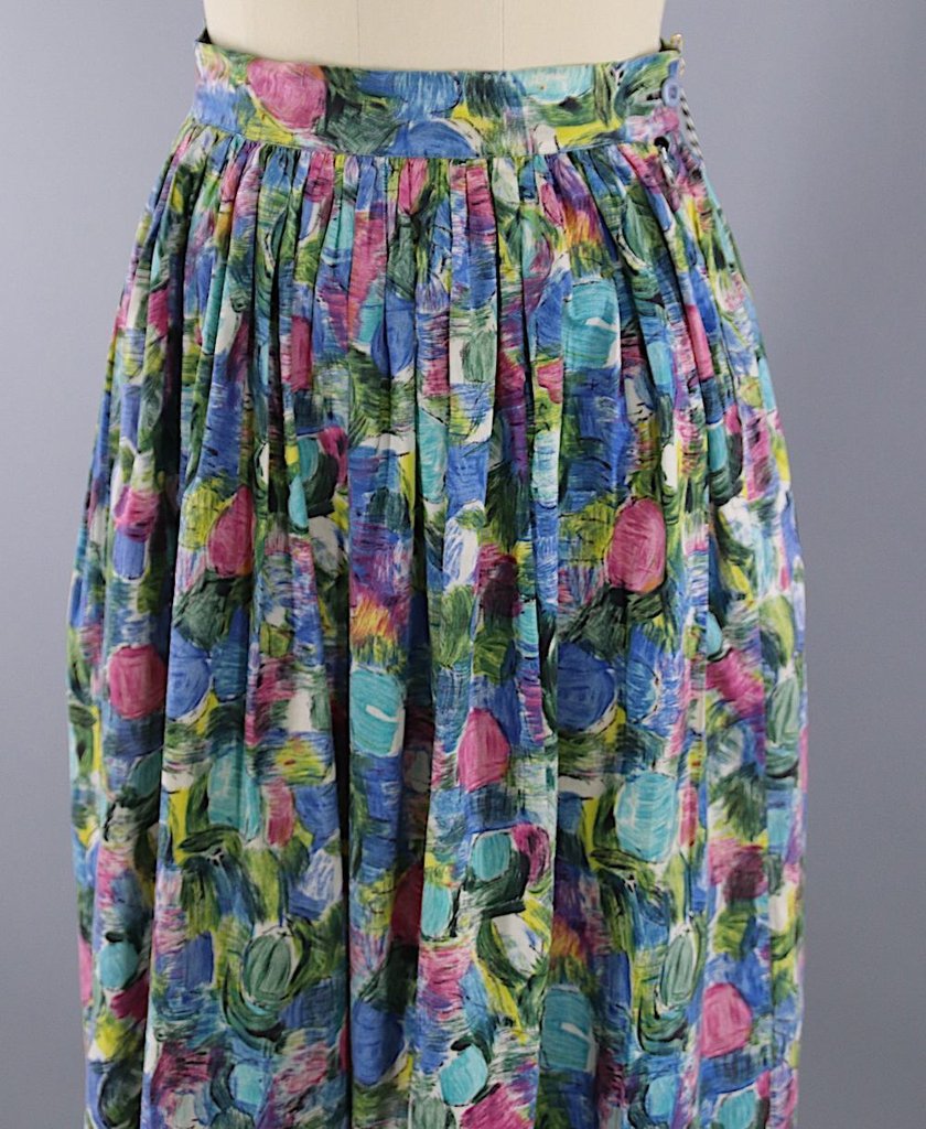 Vintage 1950s Novelty Print Skirt / Paddle &amp; Saddle - ThisBlueBird