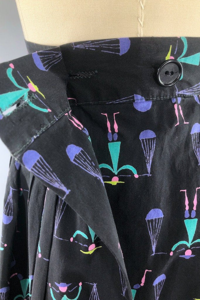 Vintage 1950s Novelty Print Skirt-ThisBlueBird - Modern Vintage