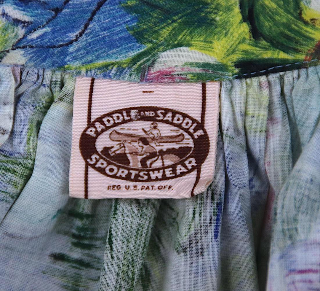 Vintage 1950s Novelty Print Skirt / Paddle &amp; Saddle - ThisBlueBird