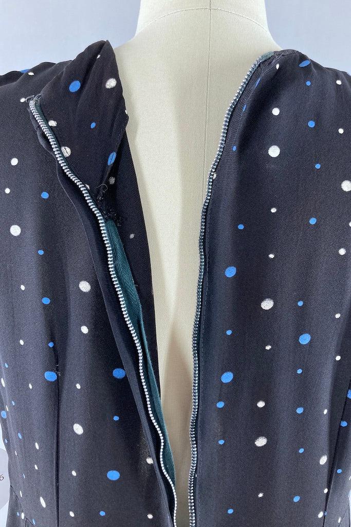 Vintage 1950s Polka Dot Dress-ThisBlueBird
