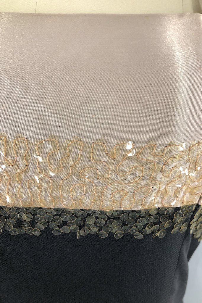 Vintage 1950s Sequined Satin Dress-ThisBlueBird - Modern Vintage