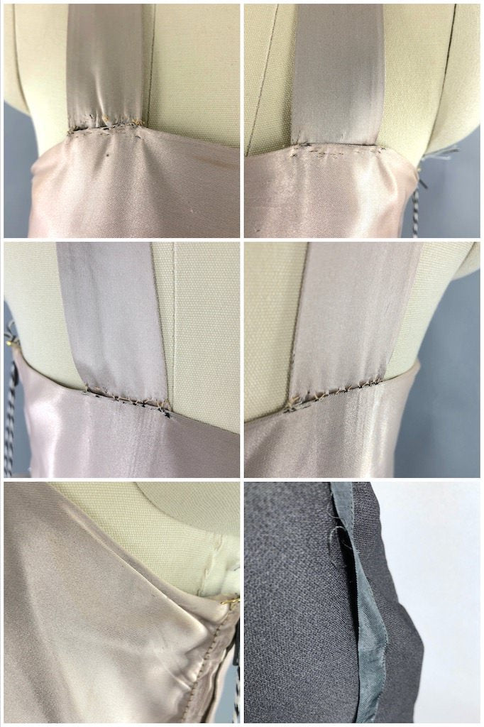 Vintage 1950s Sequined Satin Dress-ThisBlueBird - Modern Vintage