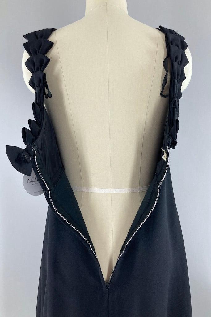 Vintage 1960s Black Cocktail Dress-ThisBlueBird