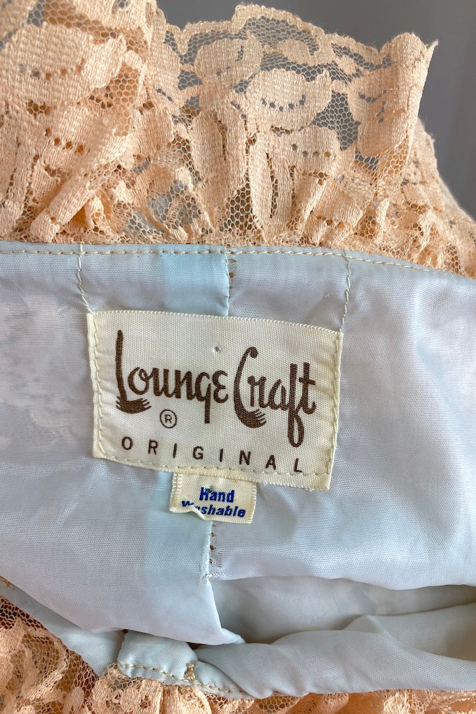 Vintage 1960s Blush Lace Robe-ThisBlueBird