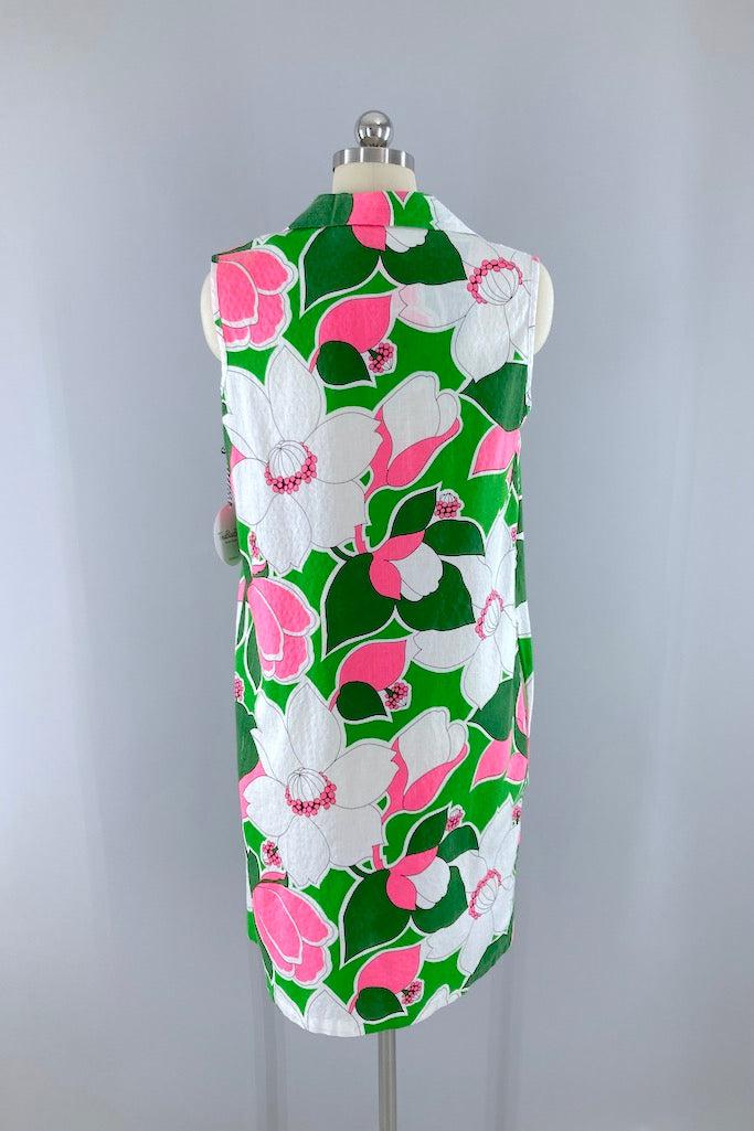 Vintage 1960s Preppy Floral Sundress-ThisBlueBird