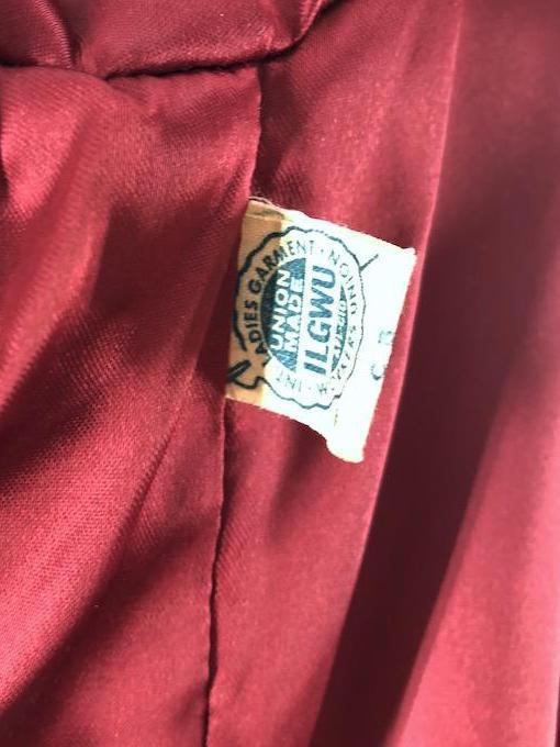 Vintage 1960s Red Winter Coat with Brown Mink Fur Collar - ThisBlueBird