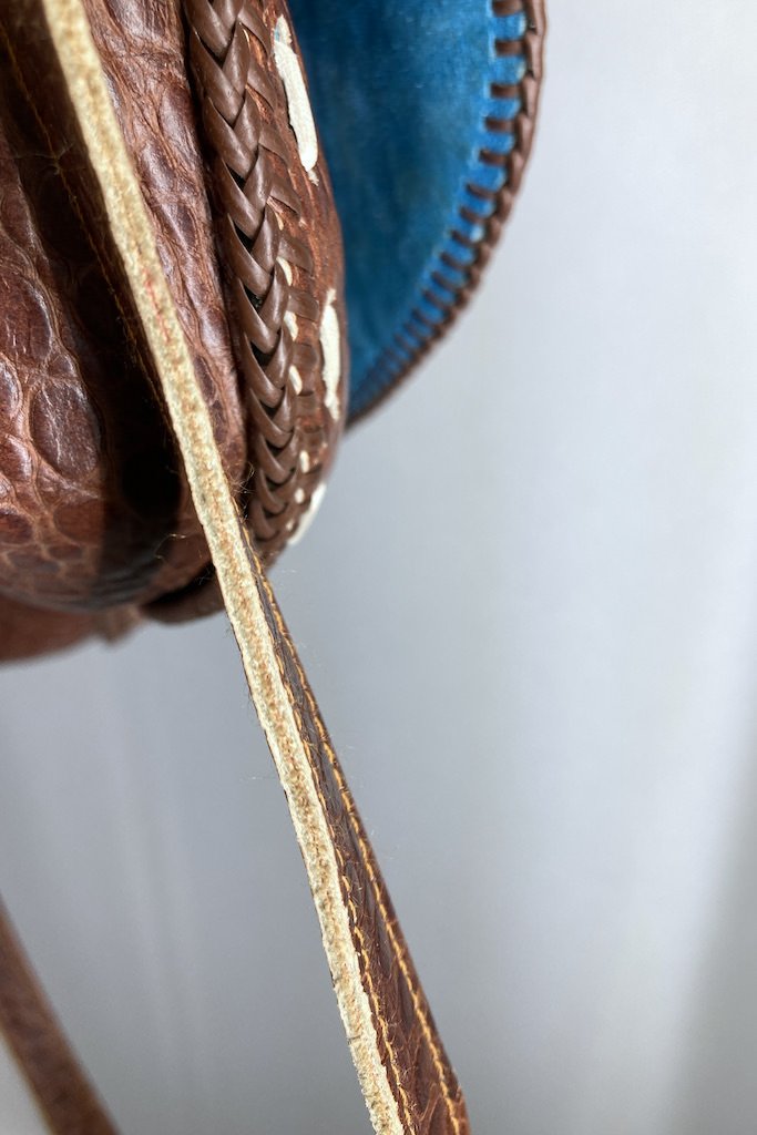 Vintage 1970s Cowgirl Boots Leather Purse-ThisBlueBird