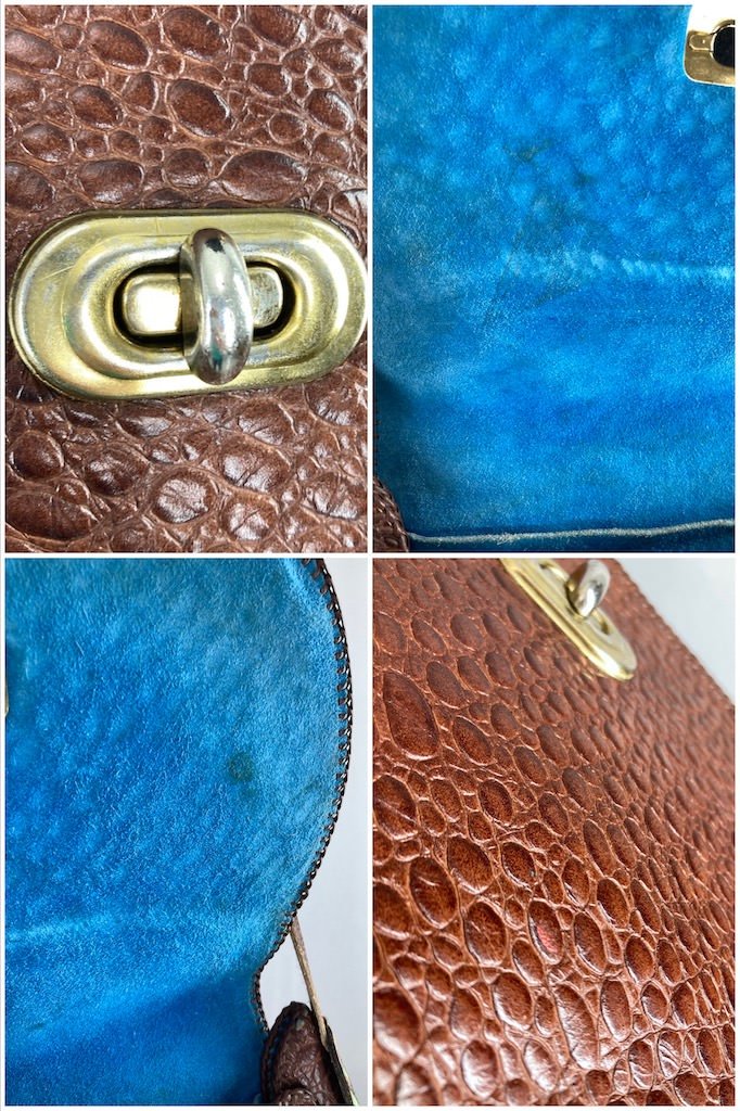 Vintage 1970s Cowgirl Boots Leather Purse-ThisBlueBird