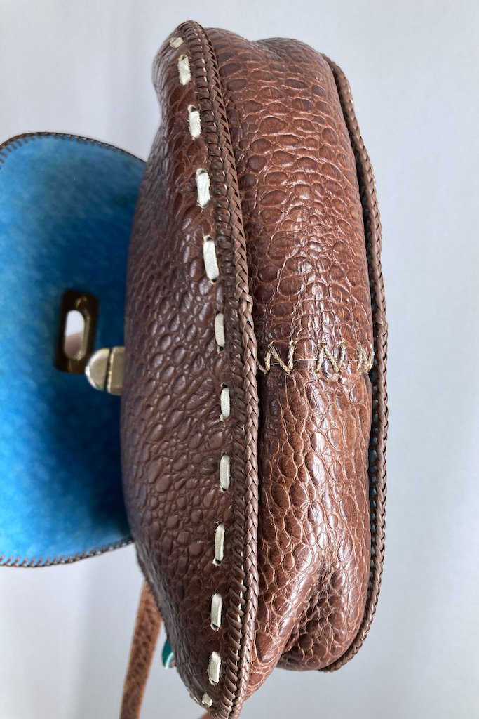 Vintage 1970s Cowgirl Boots Leather Purse-ThisBlueBird