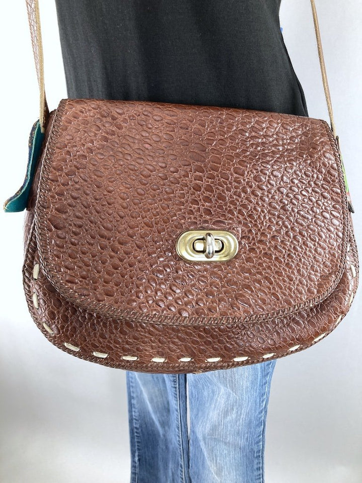 Vintage 1970s Cowgirl Boots Leather Purse-ThisBlueBird