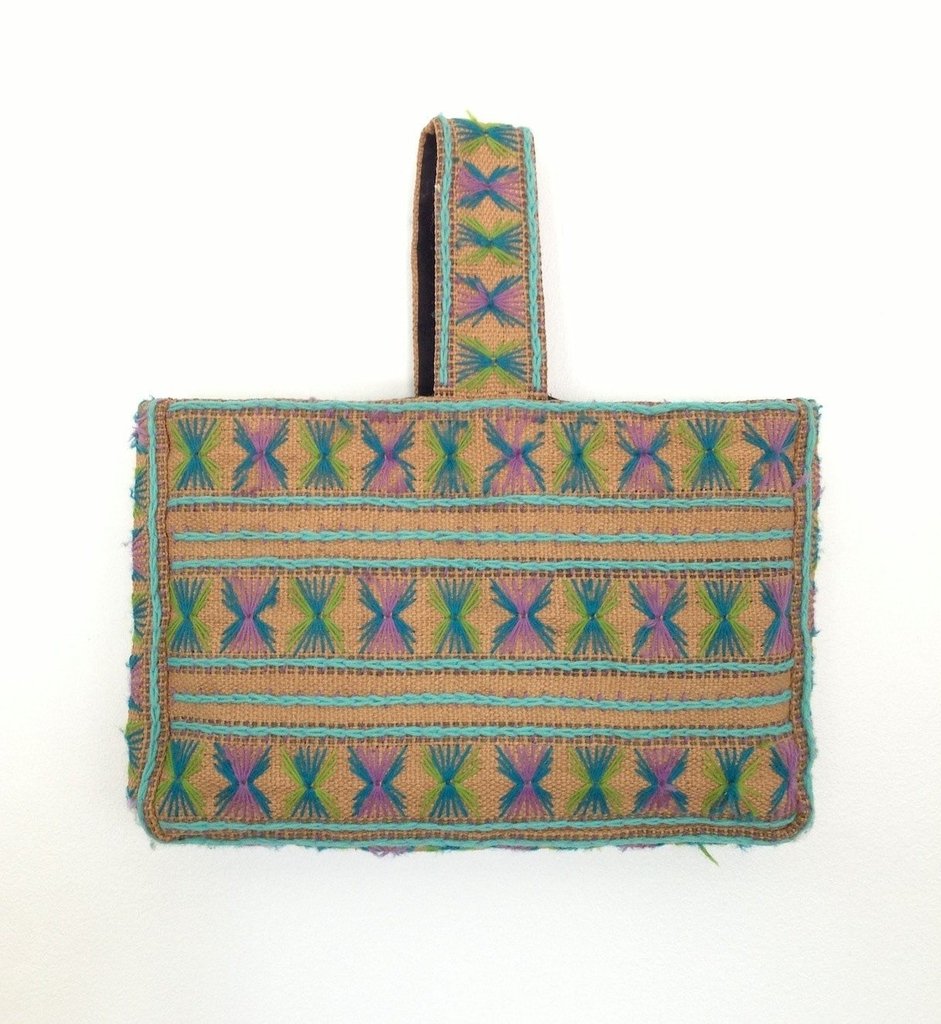 Vintage 1970s Jute Market Tote Bag - ThisBlueBird