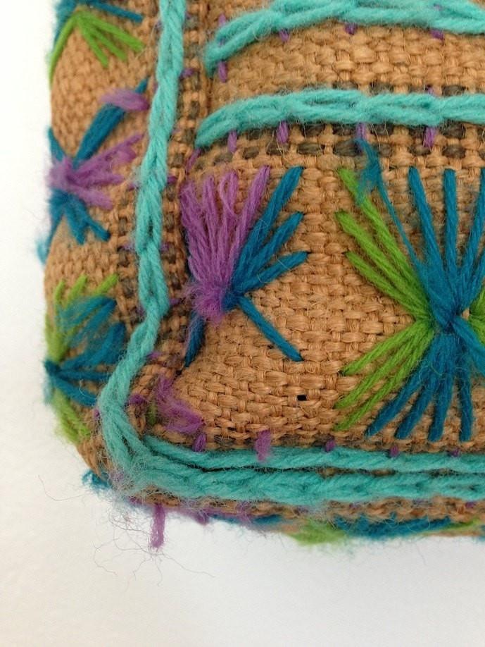 Vintage 1970s Jute Market Tote Bag - ThisBlueBird