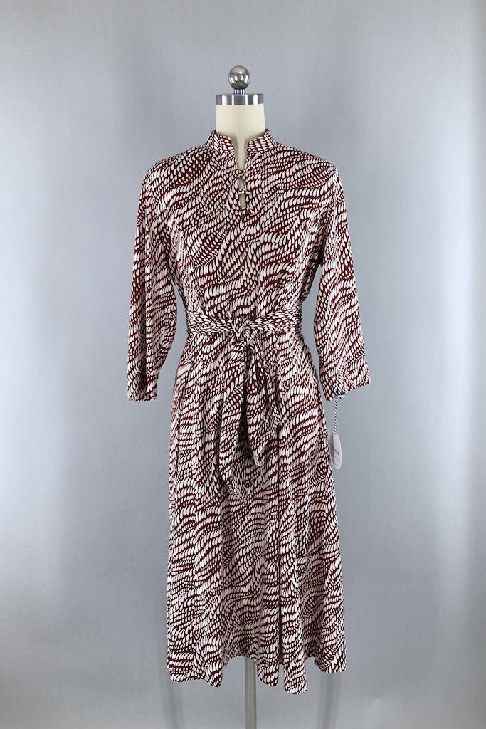 Vintage 1980s Raindrops Print Dress-ThisBlueBird - Modern Vintage