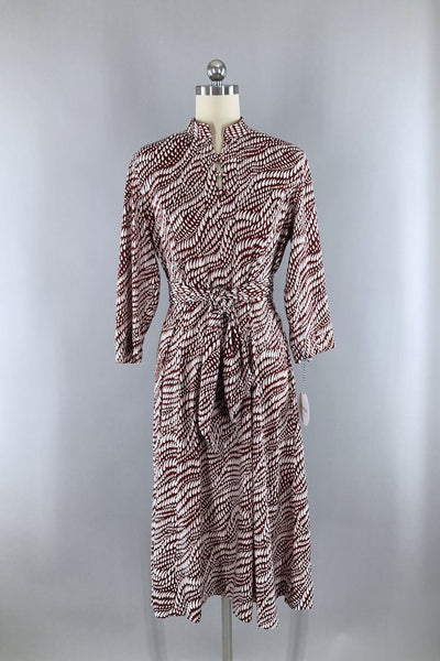 Vintage 1980s Raindrops Print Dress-ThisBlueBird - Modern Vintage