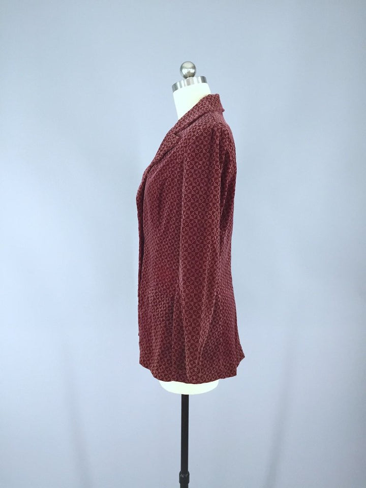 Vintage 1970s Velvet Blazer Riding Jacket by F. A. Chatta - ThisBlueBird