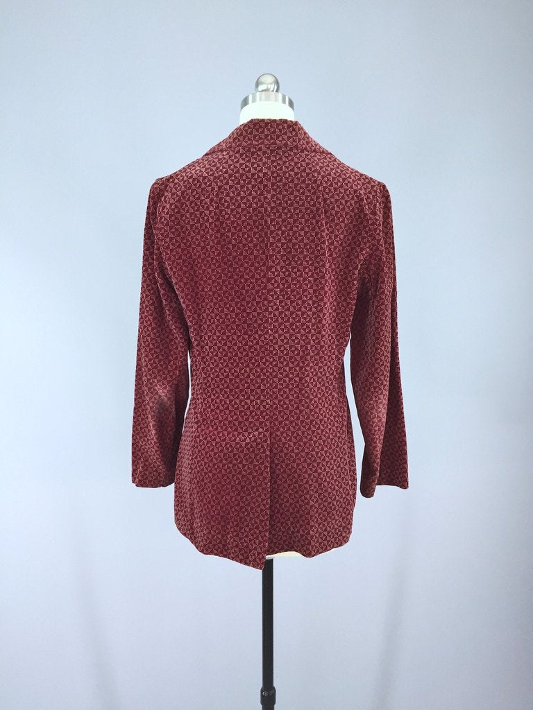 Vintage 1970s Velvet Blazer Riding Jacket by F. A. Chatta - ThisBlueBird