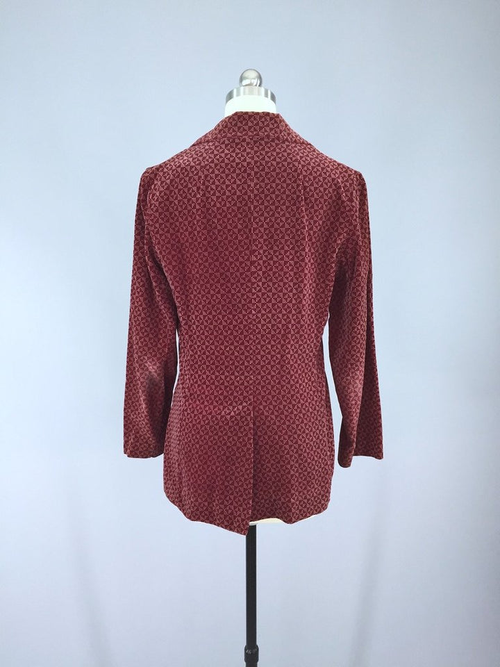 Vintage 1970s Velvet Blazer Riding Jacket by F. A. Chatta - ThisBlueBird