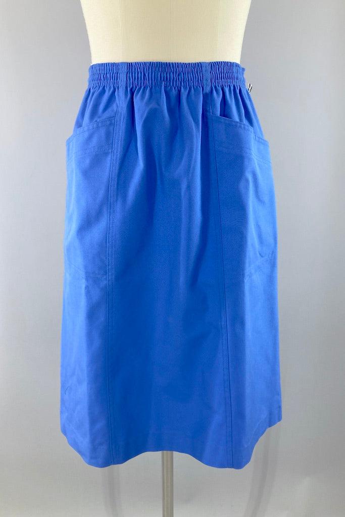 Vintage 1980s Blue Koret Skirt-ThisBlueBird