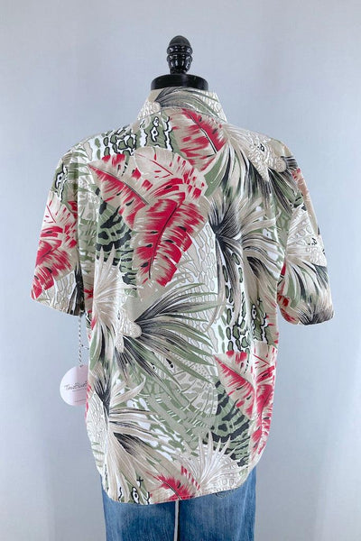 Vintage 1980s Jungle Print Shirt-ThisBlueBird