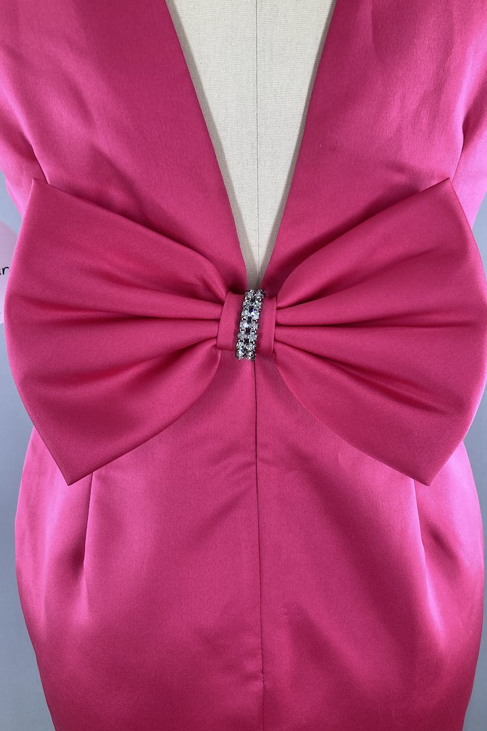 Vintage 1980s Pink Satin Dress-ThisBlueBird - Modern Vintage
