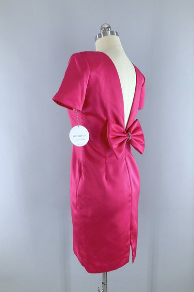 Vintage 1980s Pink Satin Dress-ThisBlueBird - Modern Vintage