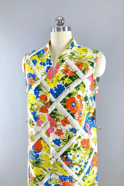 Vintage 60s Abstract Print House Dress-ThisBlueBird