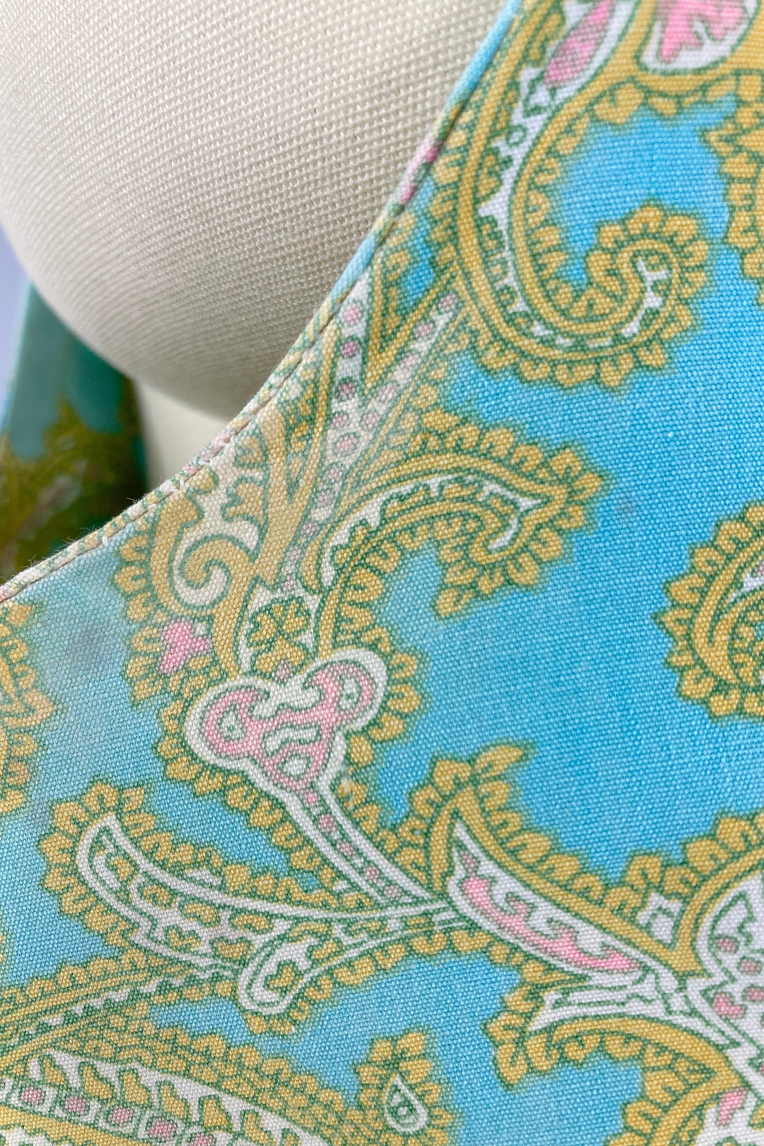 Vintage 60s Aqua Paisley Sundress-ThisBlueBird
