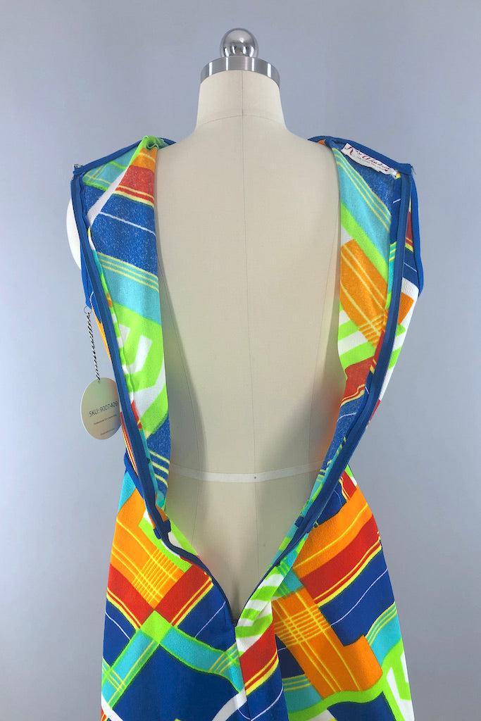 Vintage 60s Geometric Print Sundress-ThisBlueBird