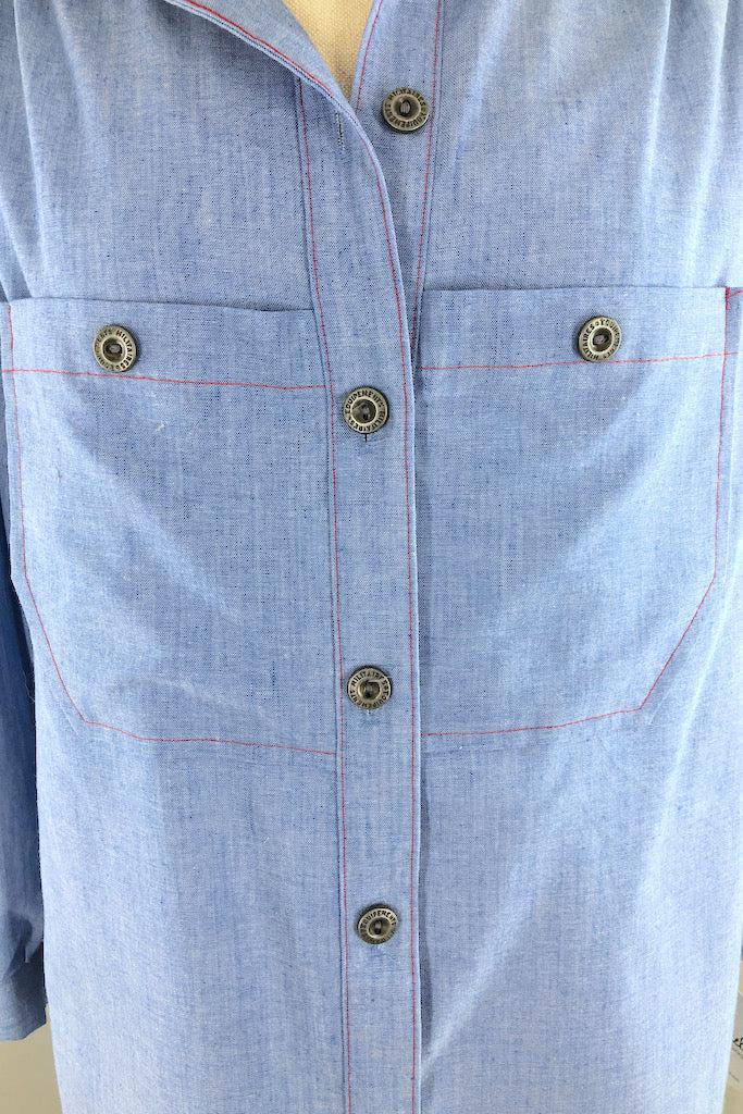Vintage 70s Chambray Denim Shirt-ThisBlueBird